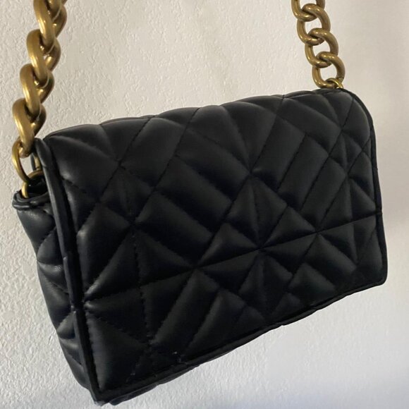 Black Tan Zara bag with gold chain - Picture 4 of 8